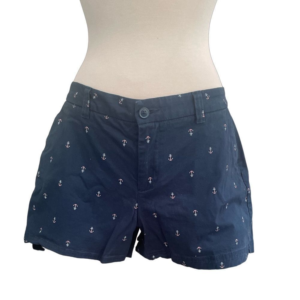 Magellan Outdoors Women’s Red White and Blue Anchor Shorts with Pockets